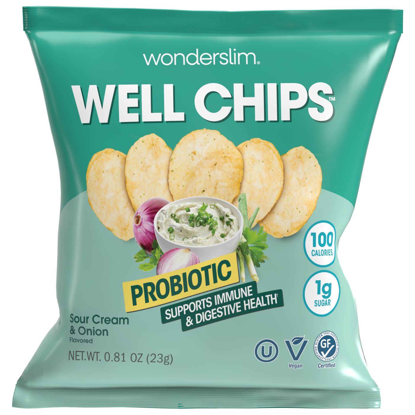 Wonderslim Well Chips Sour Cream & Onion (7ct)